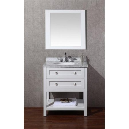 STUFURHOME Stufurhome Marla 30 inch Single Sink Bathroom Vanity with Mirror HD-6868-30-CR